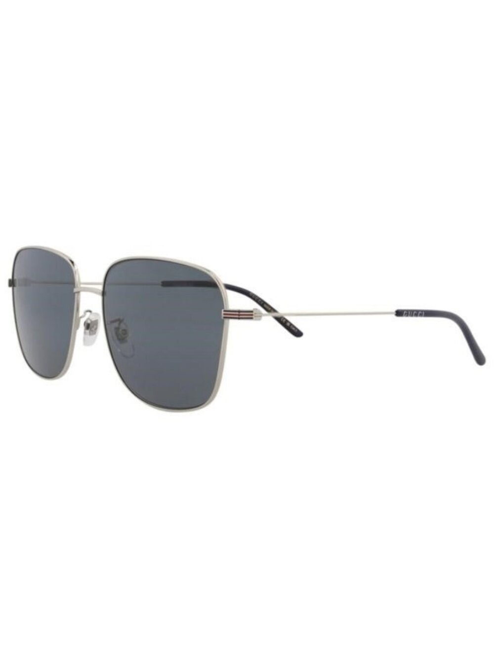 New Gucci Mens Square/Rectangle Silver Silver Blue Fashion Designer Sunglasses